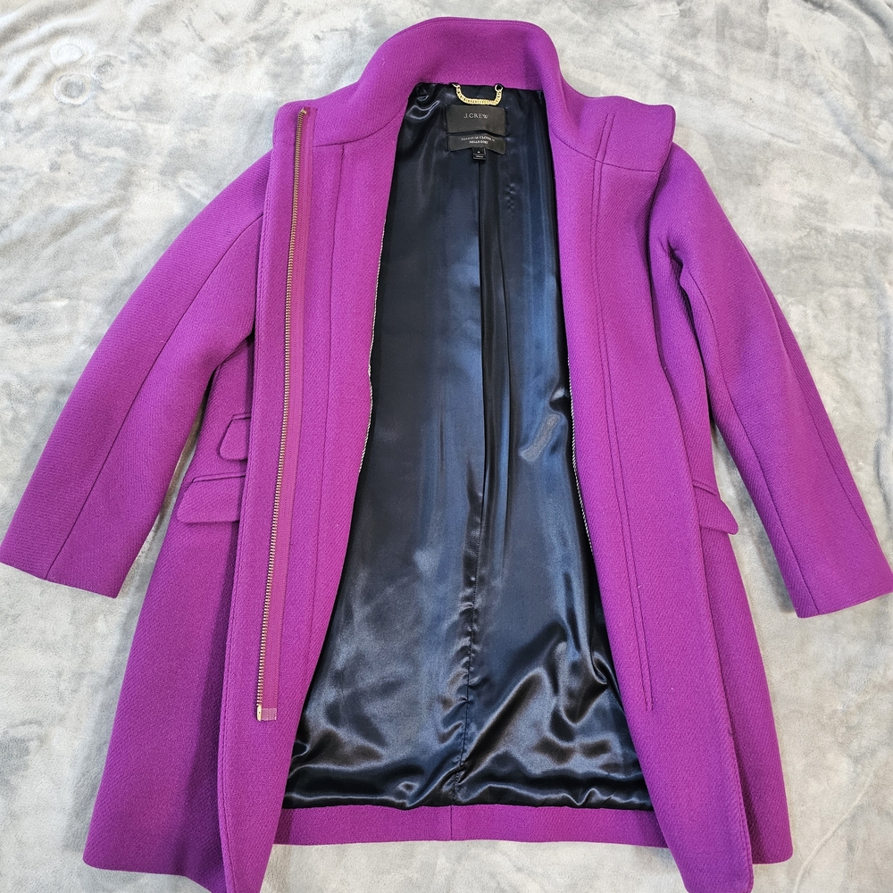 J.Crew Mercantile‎ Women's Cocoon Coat in Italian Stadium-Cloth Wool - Picture 4 of 9